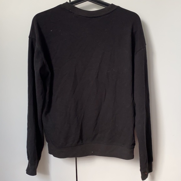 Divided (H&M) I Black Sweater with White MM Stitch - Picture 2 of 2